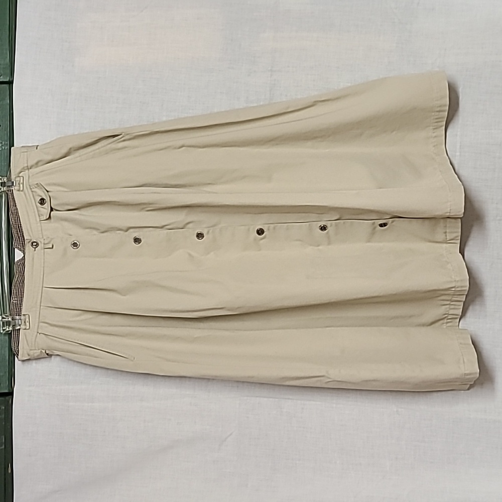 Vintage Khaki Beige Maxi Utility Skirt Chaus Sz 12